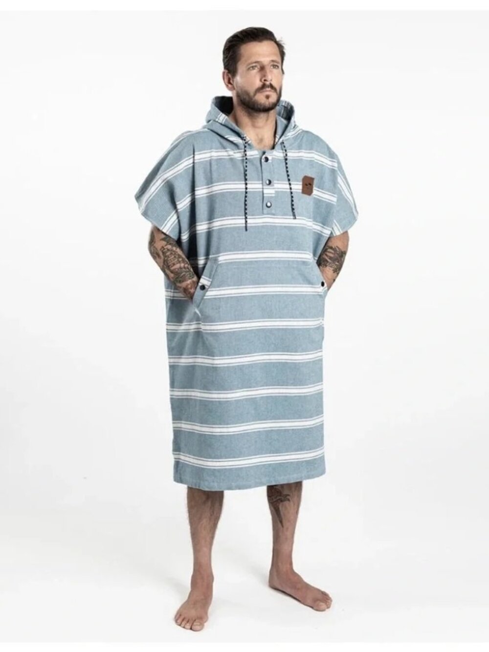 Slowtide Men's Striped Surf Changing Poncho - Size L/XL